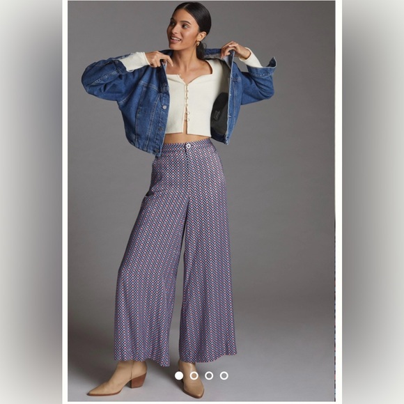 Anthropologie Pants - *SOLD* MAEVE Anthropologie Wide Leg Pants Women's Size 10 Pattern High Waisted